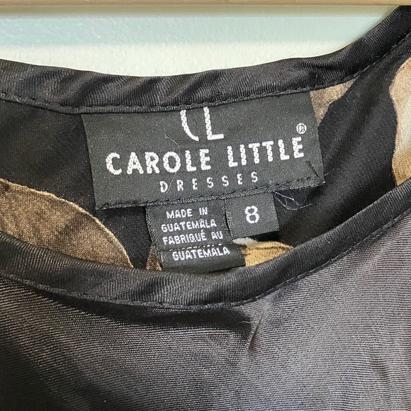 Carole Little dresses Vintage Black and Brown Floral Maxi Dress - Picture 2 of 6